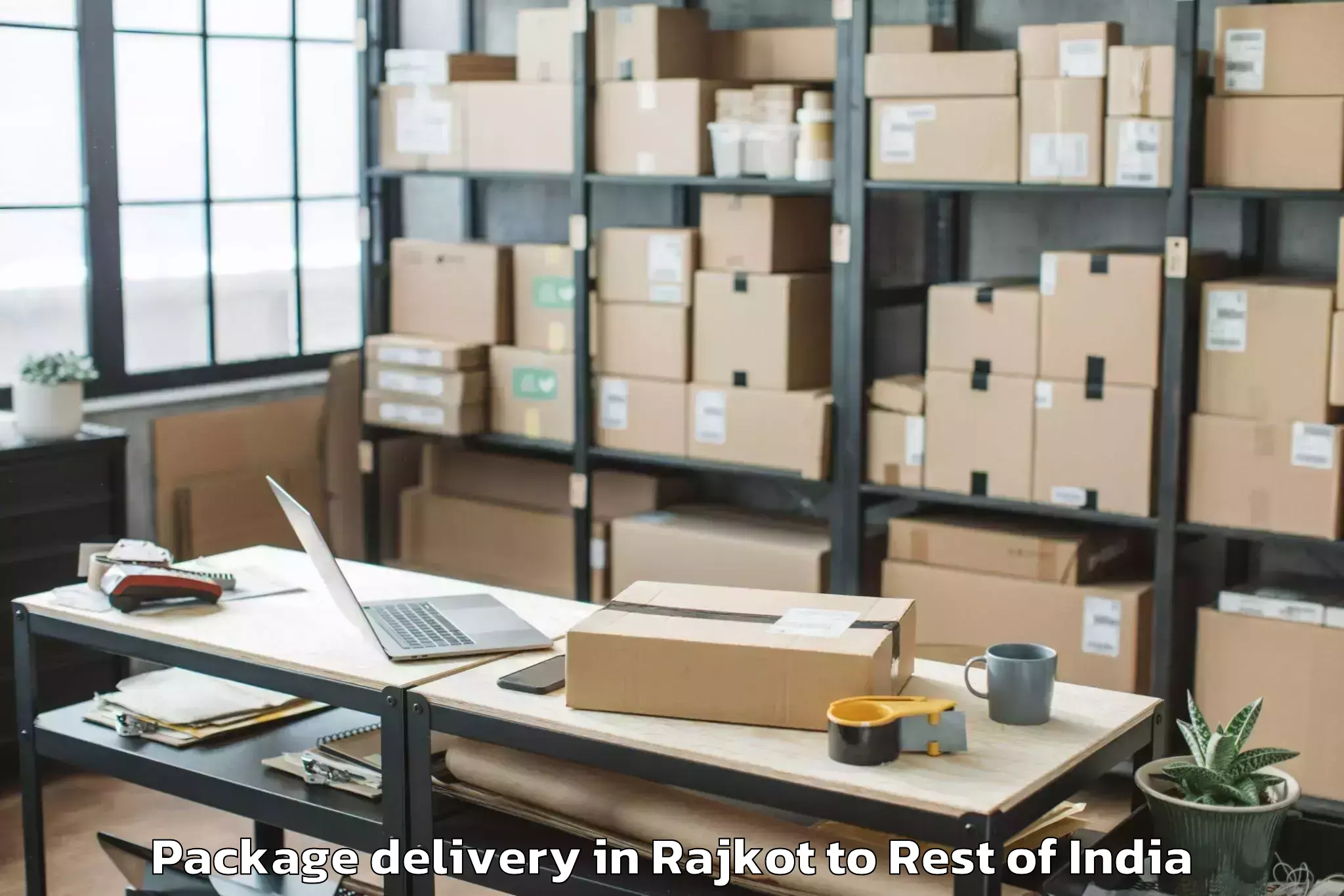 Top Rajkot to Kyathampally Package Delivery Available